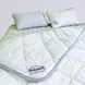 Комплект для сну двохспальний 160х200 Fagus "MAXI" з вовни мериносів колір Сірий/Білий у сіру смужку